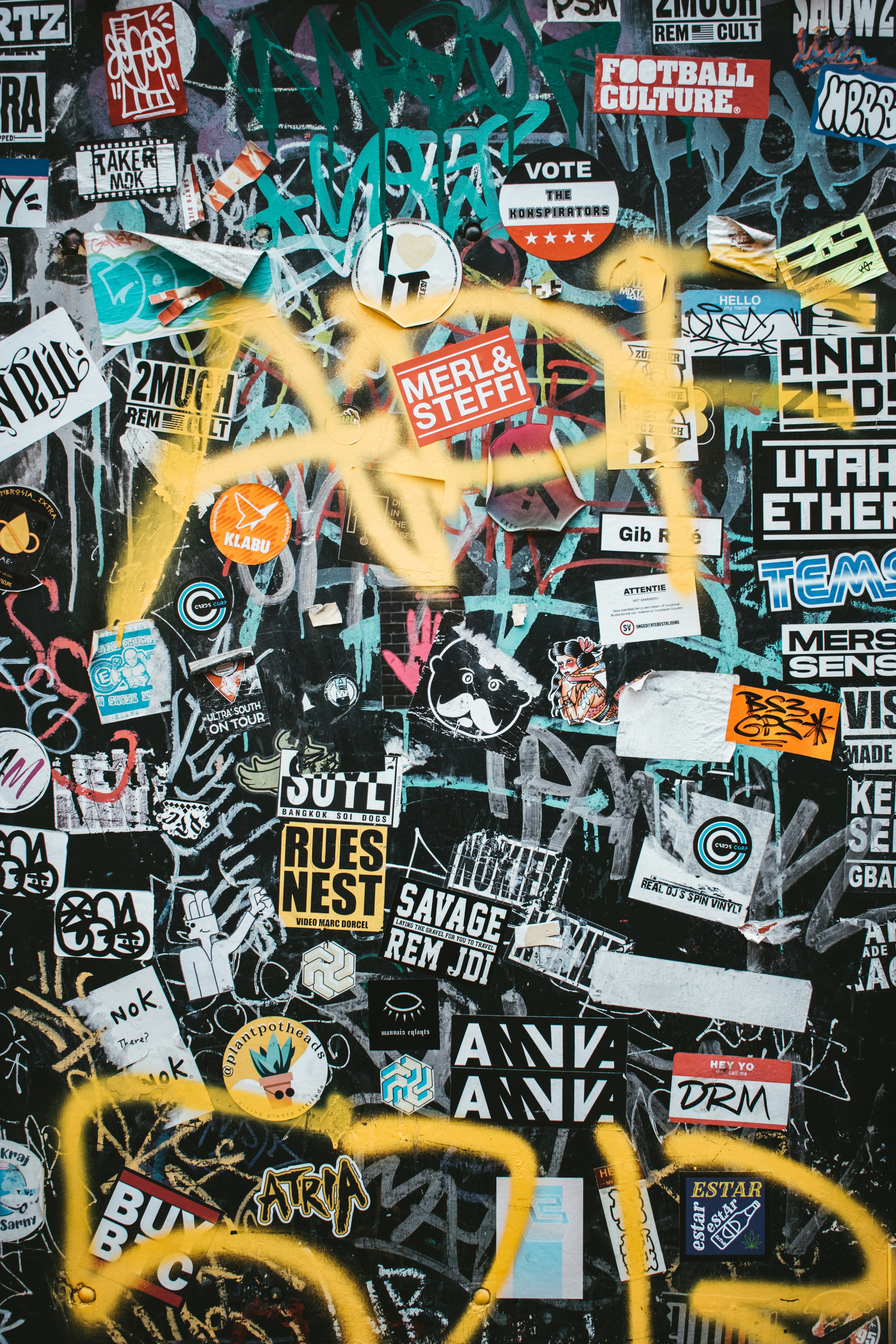 Graffiti on a wall.