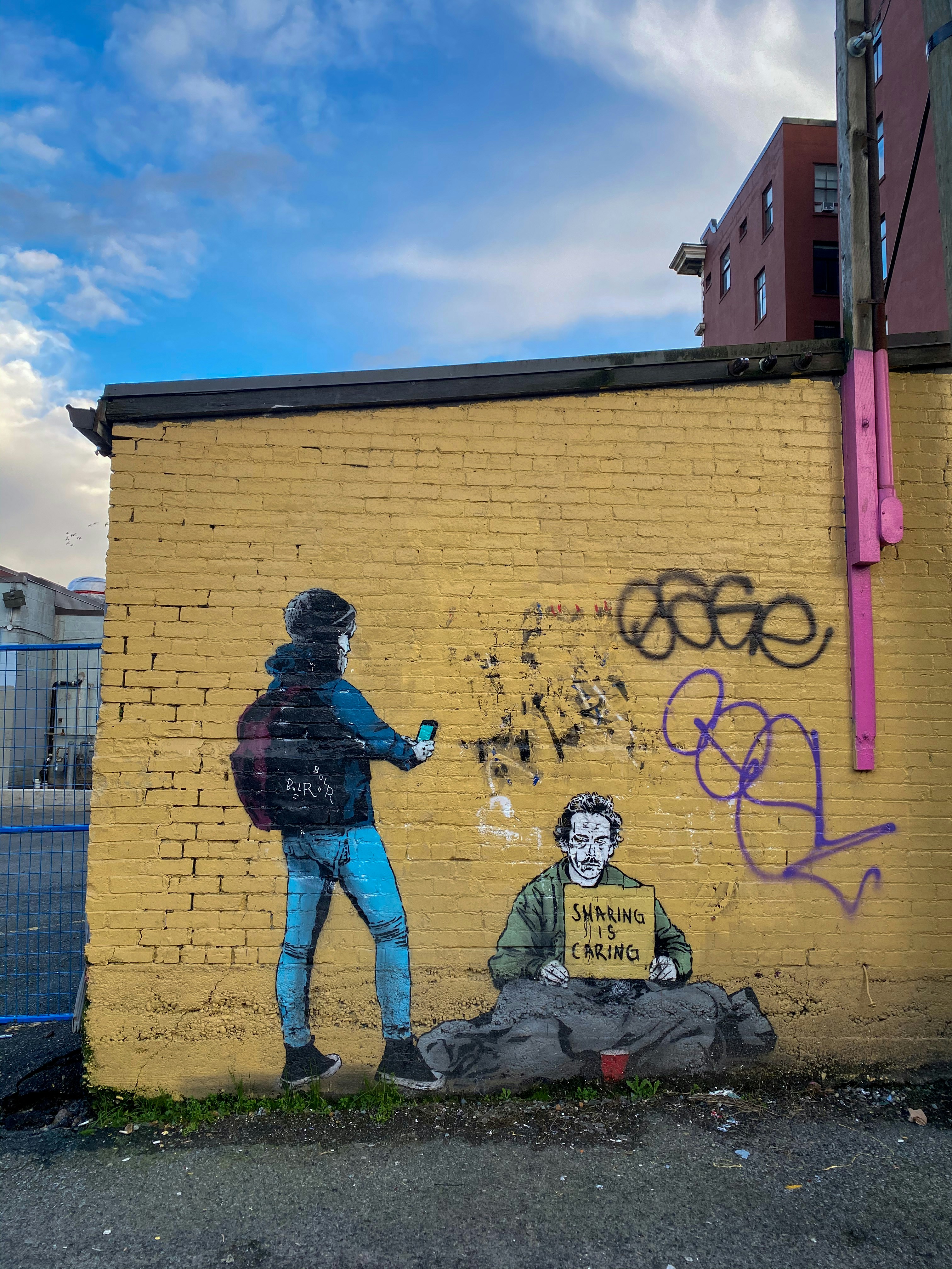 A modern graffiti mural.